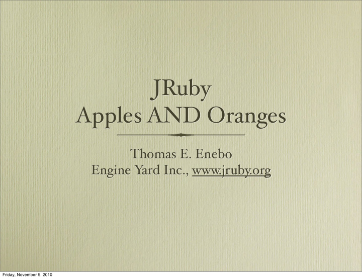 jruby apples and oranges