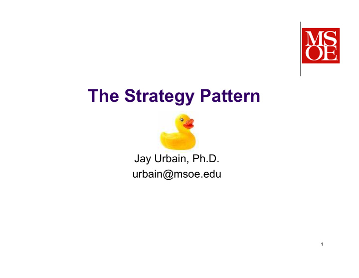 the strategy pattern