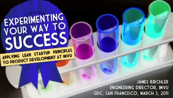 James Birchler  Engineering Director, IMVU  GDC, San Francisco, March 3, 2011  #im  imvugdc  vugdc