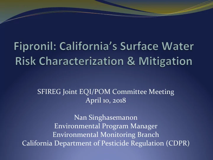 sfireg joint eqi pom committee meeting april 10 2018 nan