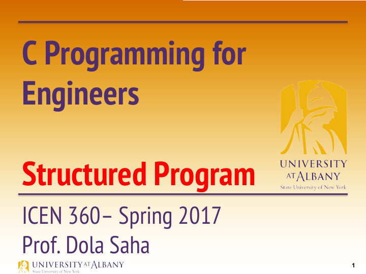 c programming for engineers structured program