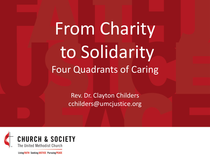 from charity to solidarity