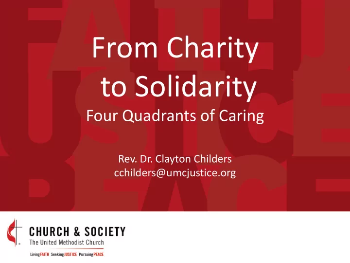 from charity to solidarity