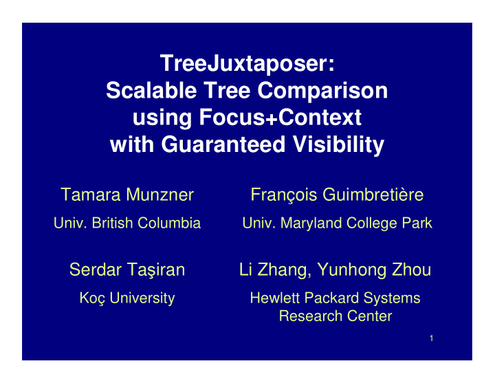 treejuxtaposer scalable tree comparison using focus