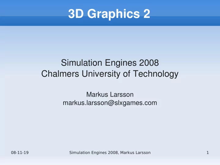 3d graphics 2