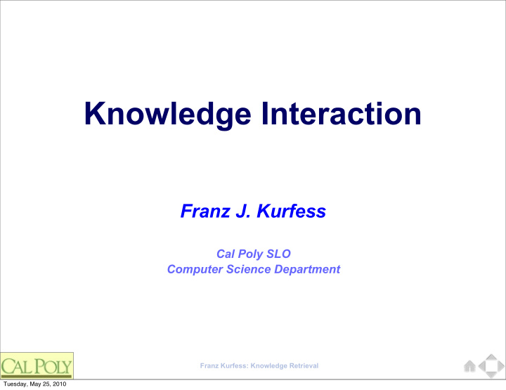 knowledge interaction