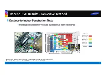Recent  R&amp;D  Results  -  mmWave  Testbed    Wonil  Roh,  et