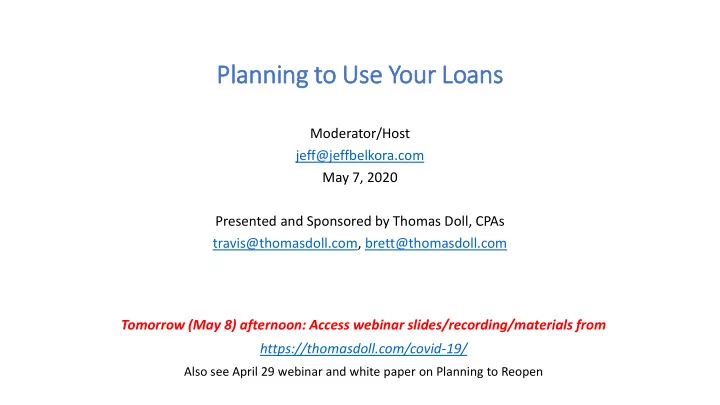 planning g to u use y your l loans