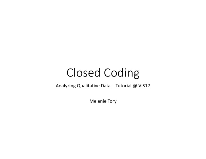 closed coding