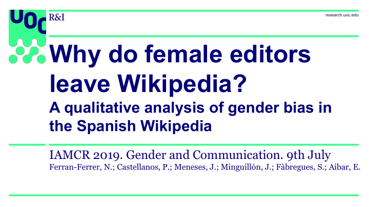 titular del document why do female editors lletra arial