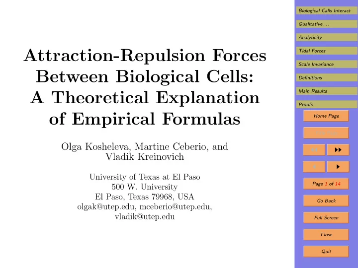 attraction repulsion forces