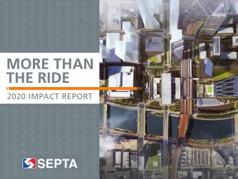 MORE THAN  THE RIDE  2020 IMPACT REPORT  STATE 101 - FUNDING OPERATING BUDGET (FY2020) CAPITAL