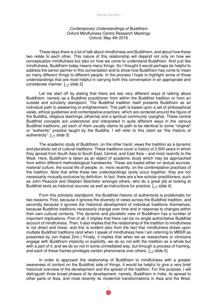 contemporary understandings of buddhism oxford