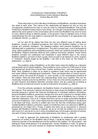 Contemporary Understandings of Buddhism  Oxford Mindfulness Centre Research Meetings  Oxford, May