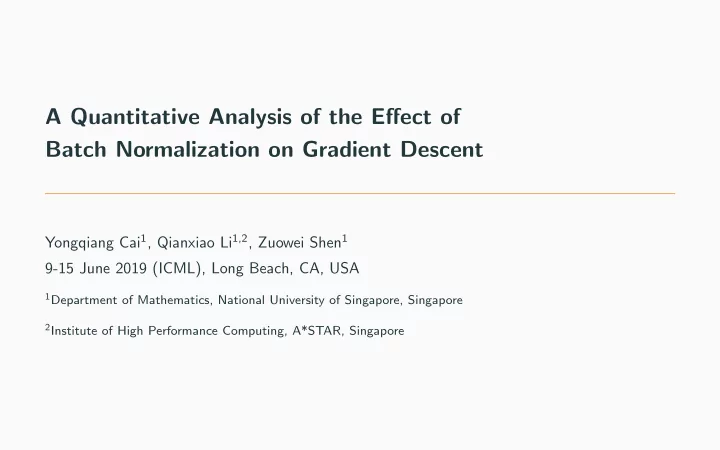 a quantitative analysis of the effect of batch