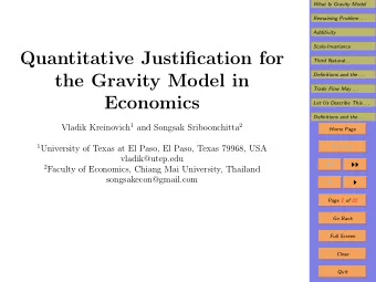 Quantitative Justification for  Third Natural . . .  the Gravity Model in  Definitions and the . .