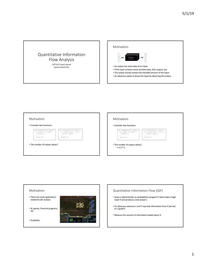 quantitative information