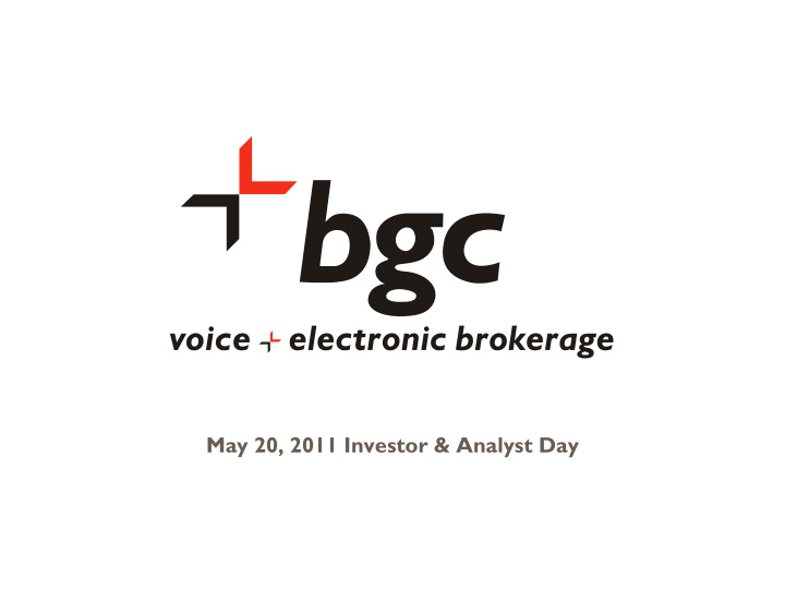 may 20 2011 investor analyst day agenda