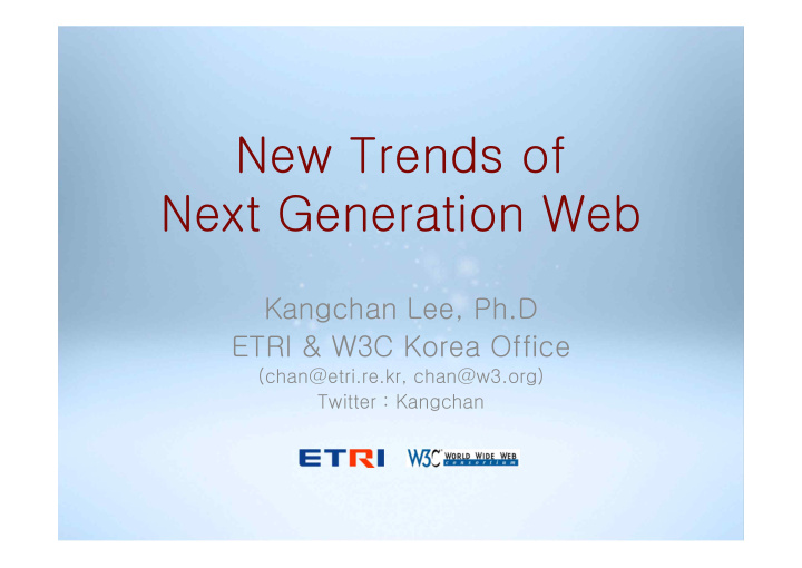 new trends of next generation web