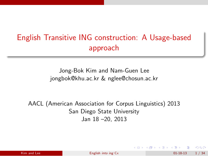 english transitive ing construction a usage based approach