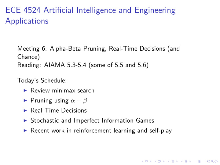 ece 4524 artificial intelligence and engineering