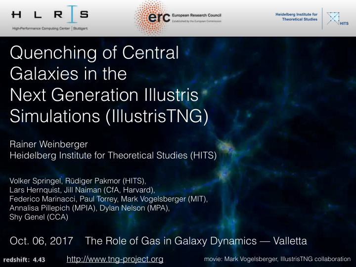 quenching of central galaxies in the next generation