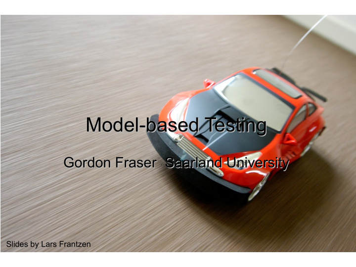 model based testing model based testing
