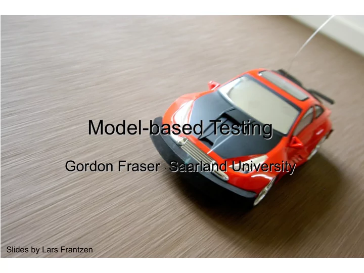 model based testing model based testing