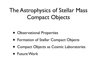 GALACTIC CENTER IN X-RAYS  Wang et al  Main Categories of Compact Binary  Systems  Stellar