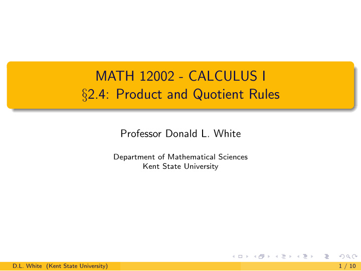 math 12002 calculus i 2 4 product and quotient rules