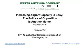 is Another Matter  (October 2019)  Prepared for 64 th Annual ATCA Conference &amp; Exposition
