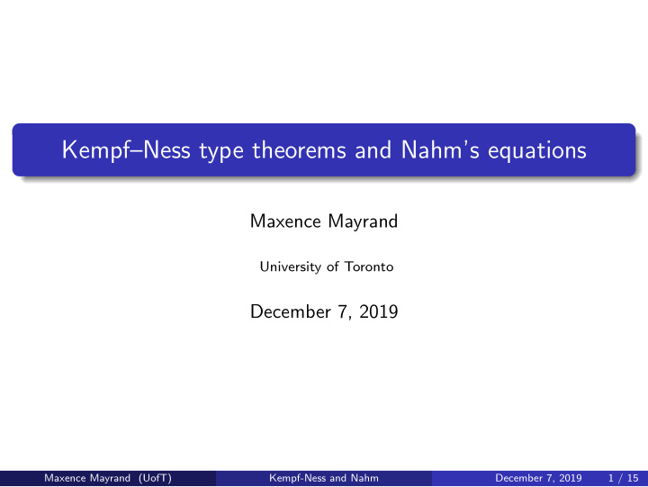 kempf ness type theorems and nahm s equations
