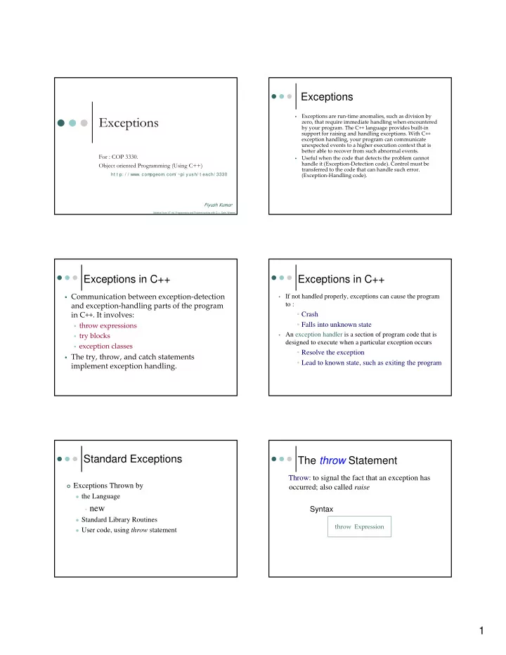 exceptions