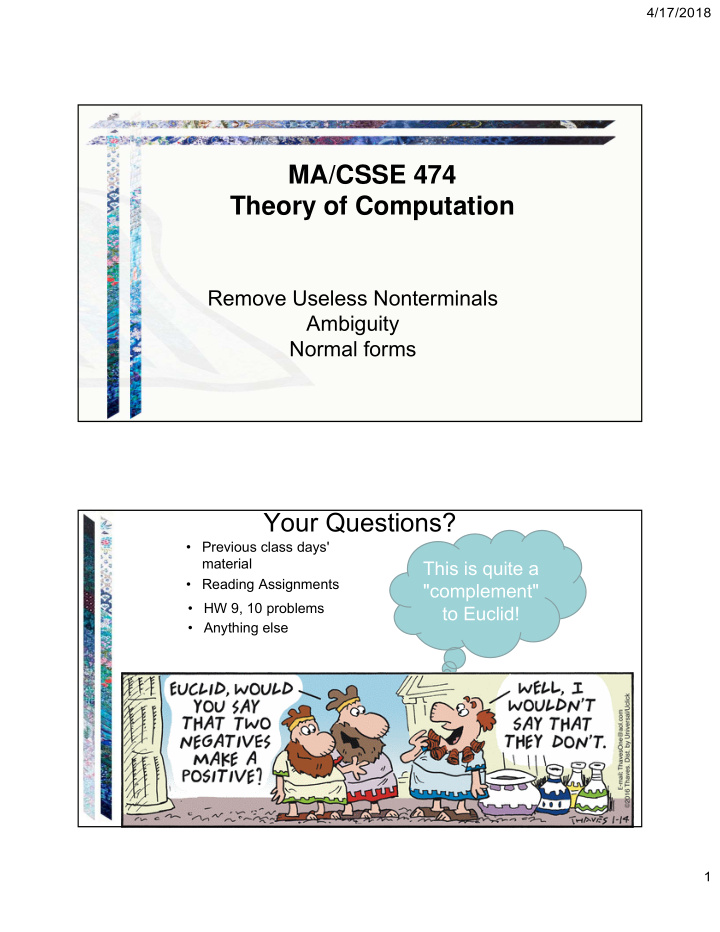 ma csse 474 theory of computation