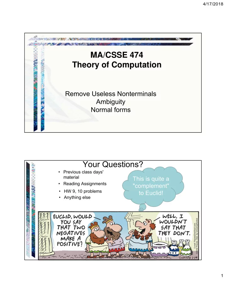 ma csse 474 theory of computation