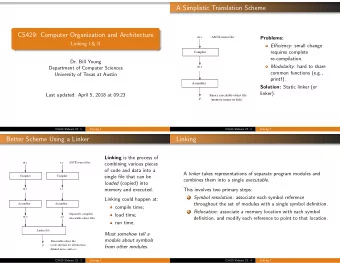 A Simplistic Translation Scheme  CS429: Computer Organization and Architecture  m.c  ASCII source