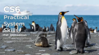 CS  Practical  System  Skills  Fall 9 edition  Leonhard Spiegelerg