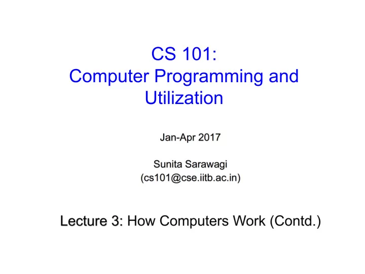 cs 101 computer programming and utilization about these
