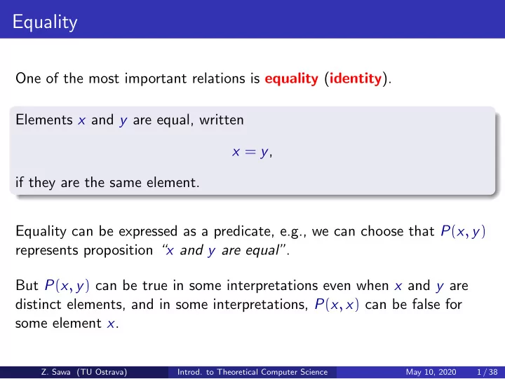 equality
