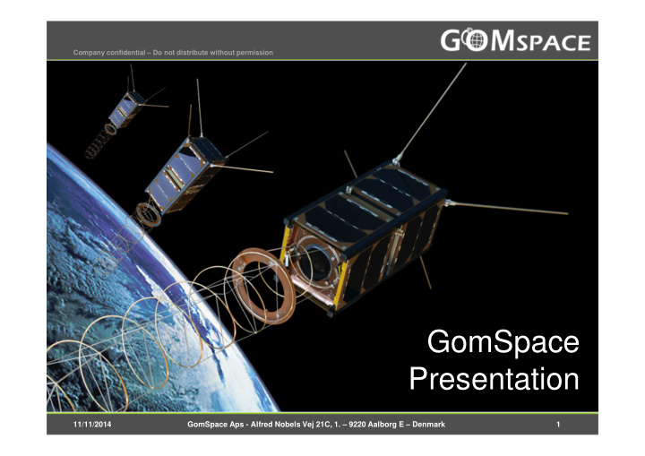 gomspace presentation
