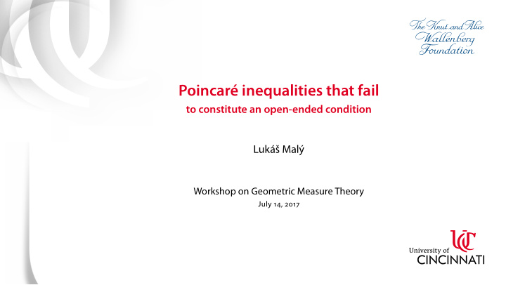 poincar inequalities that fail to constitute an open