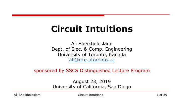 circuit intuitions