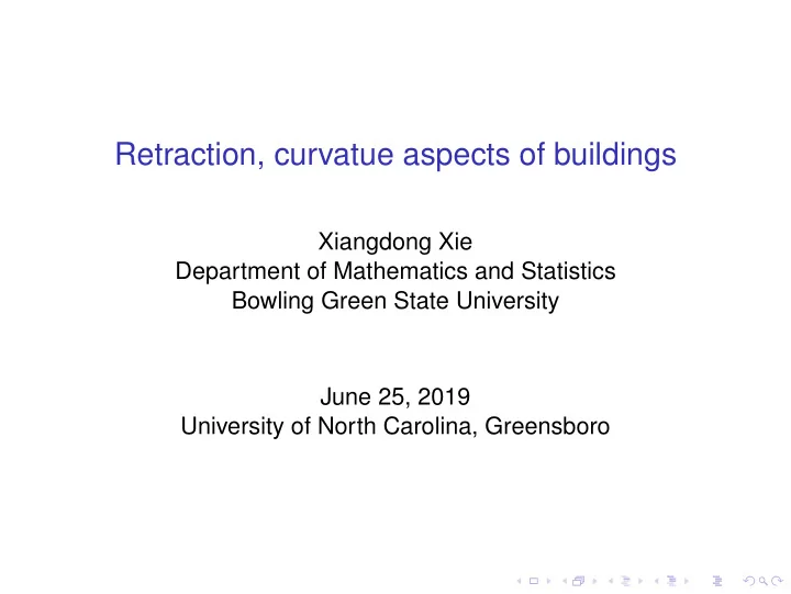 retraction curvatue aspects of buildings
