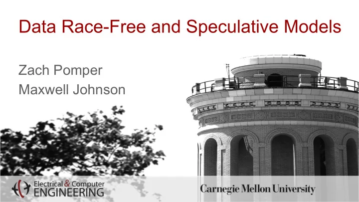 data race free and speculative models