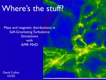 Wheres the stuff?  Mass and magnetic distributions in  Self-Gravitating Turbulence  Simulations
