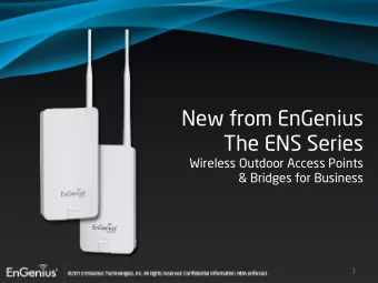 New from EnGenius  The ENS Series  Wireless Outdoor Access Points  &amp; Bridges for Business 1