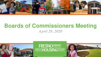 Boards of Commissioners Meeting  April 28, 2020  COVID-19 Agency Operational Update  Timelines