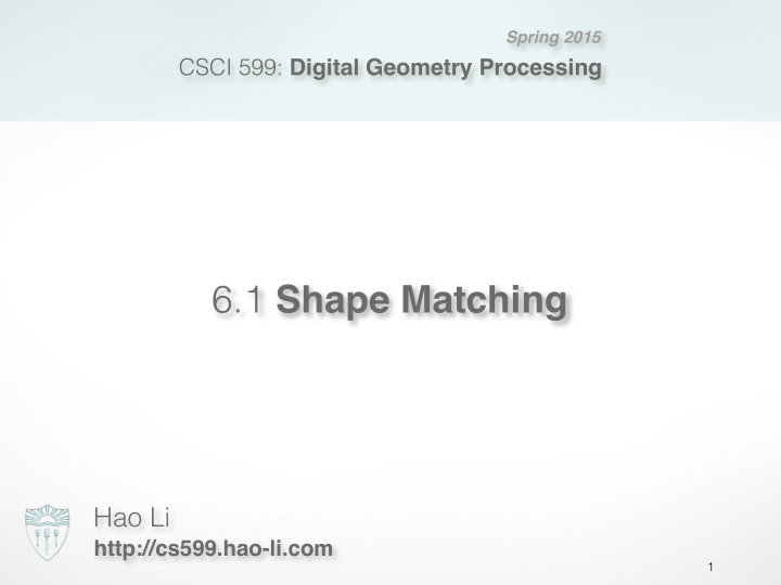 6 1 shape matching