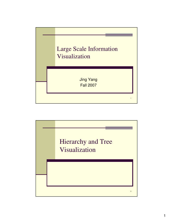 hierarchy and tree visualization