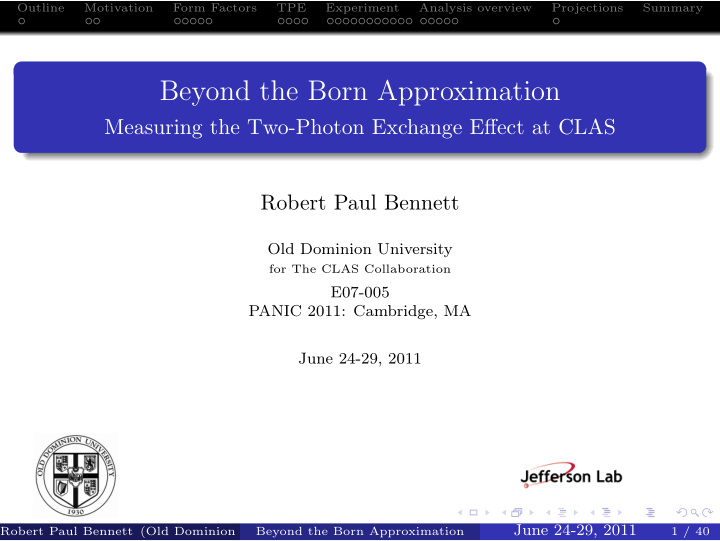 beyond the born approximation